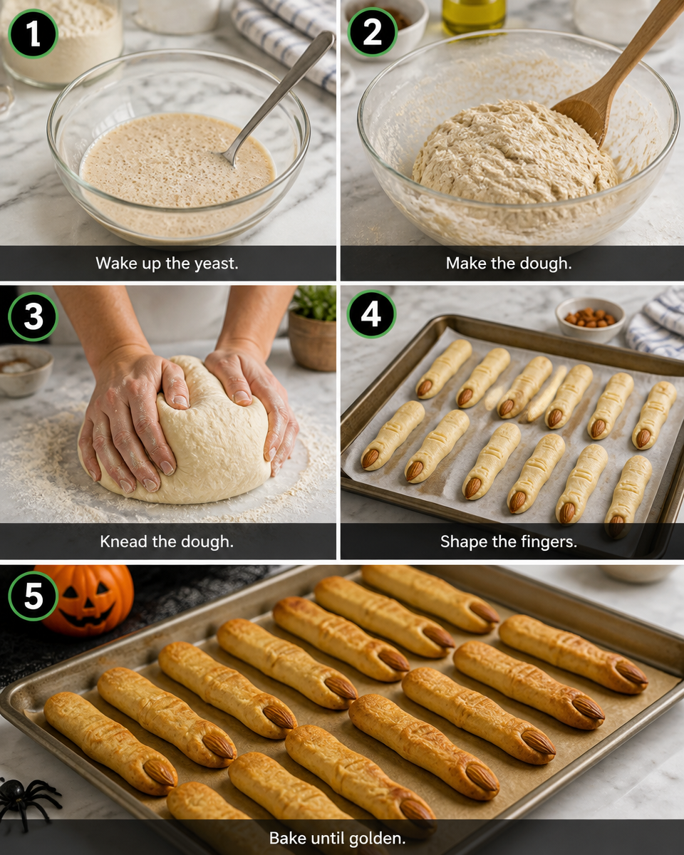 Halloween Witch Finger Breadsticks
