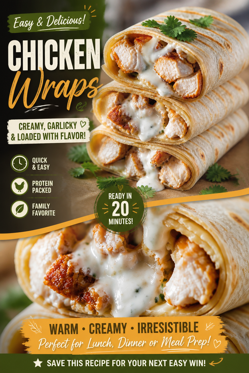 Easy Ranch Chicken Bacon Wrap — Quick Lunch