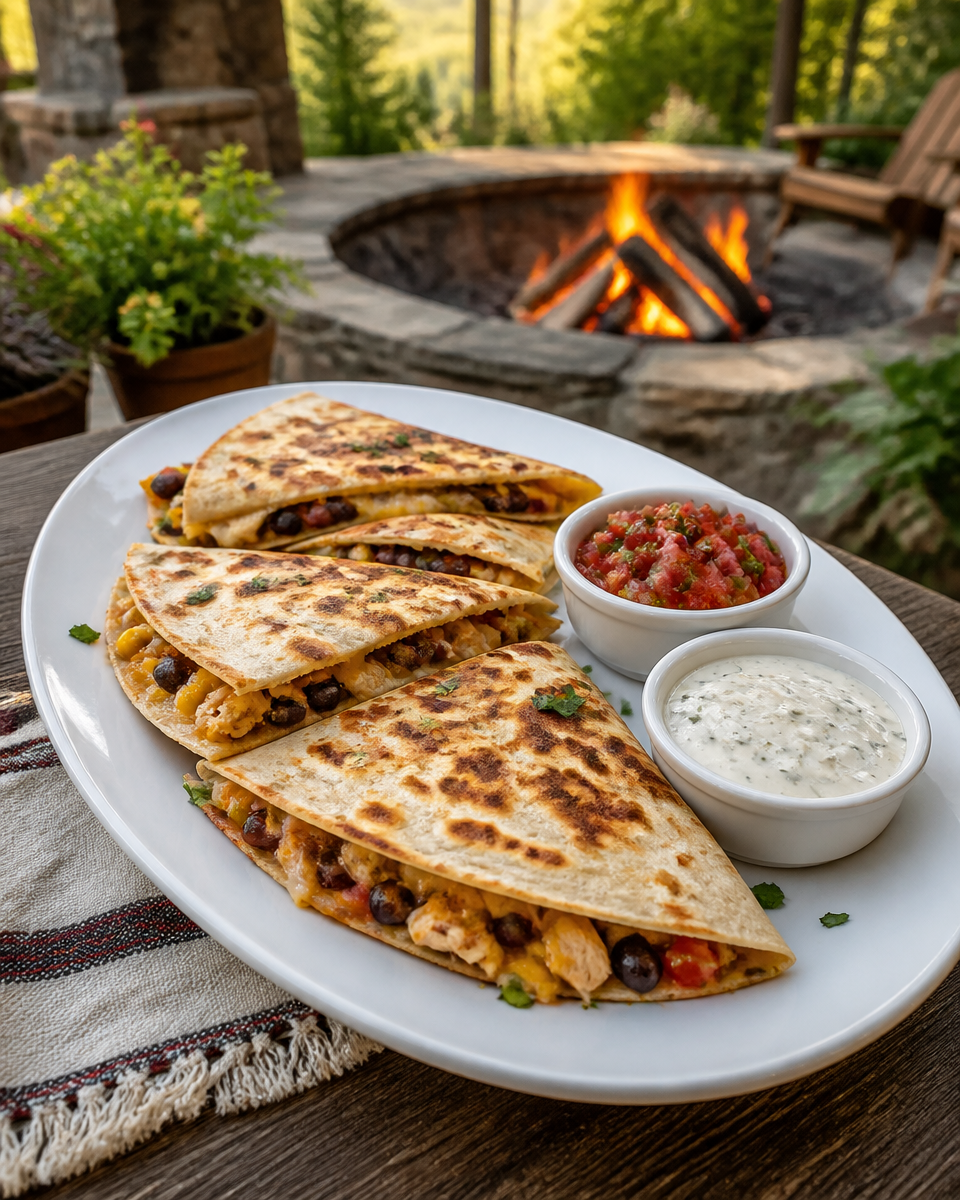 Easy Cool Ranch Chicken Bacon Quesadilla — Crispy Skillet