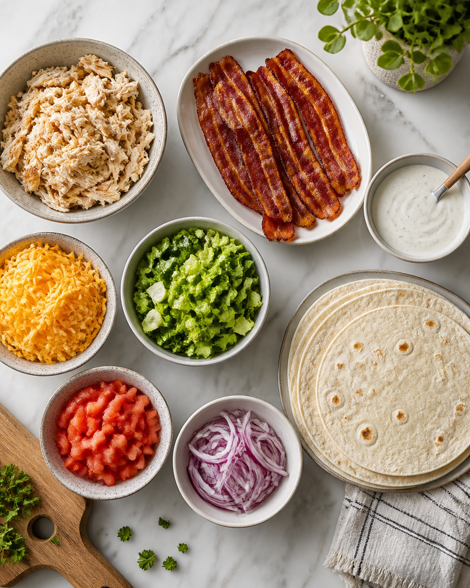 Easy Ranch Chicken Bacon Wrap — Quick Lunch