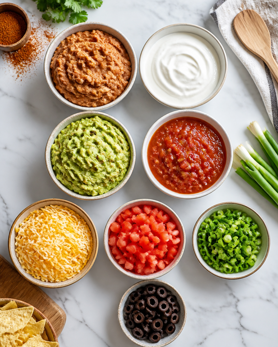 Easy 7 Layer Dip — Classic Party Crowd Pleaser