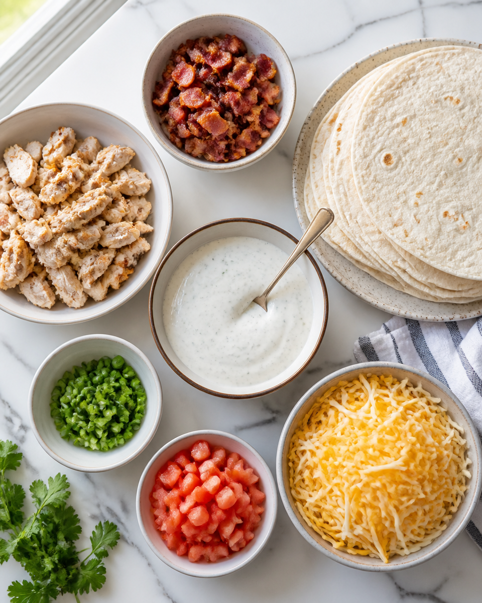 Easy Cool Ranch Chicken Bacon Quesadilla — Crispy Skillet