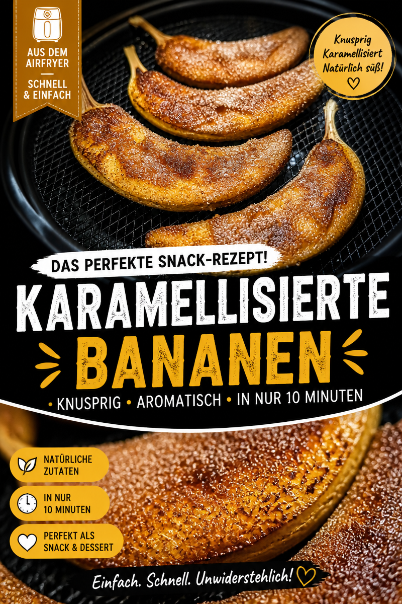 Gebackene Banane mit Zimt Zucker Airfryer – Ein himmlischer Snack