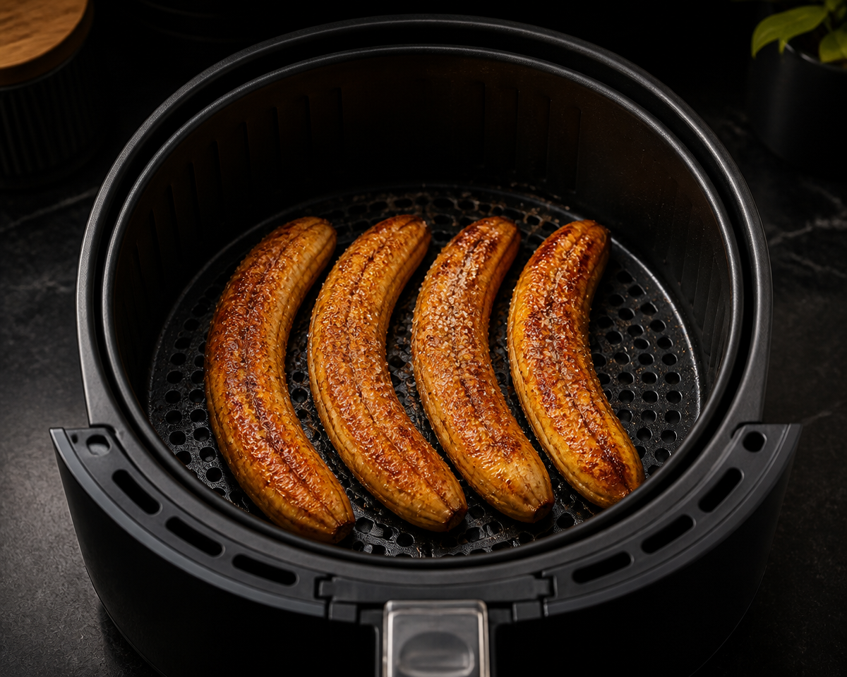Gebackene Banane mit Zimt Zucker Airfryer – Ein himmlischer Snack