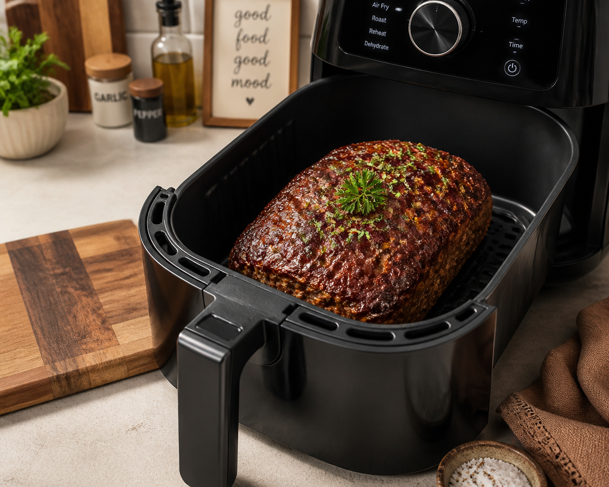 Saftiger Hackbraten im Airfryer - Schnell und einfach genießen!
