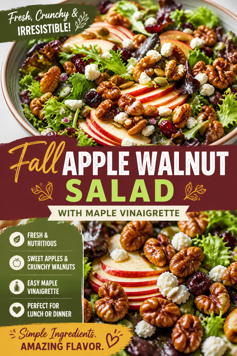 Cozy Up with a Warm Apple Walnut Fall Salad Delight