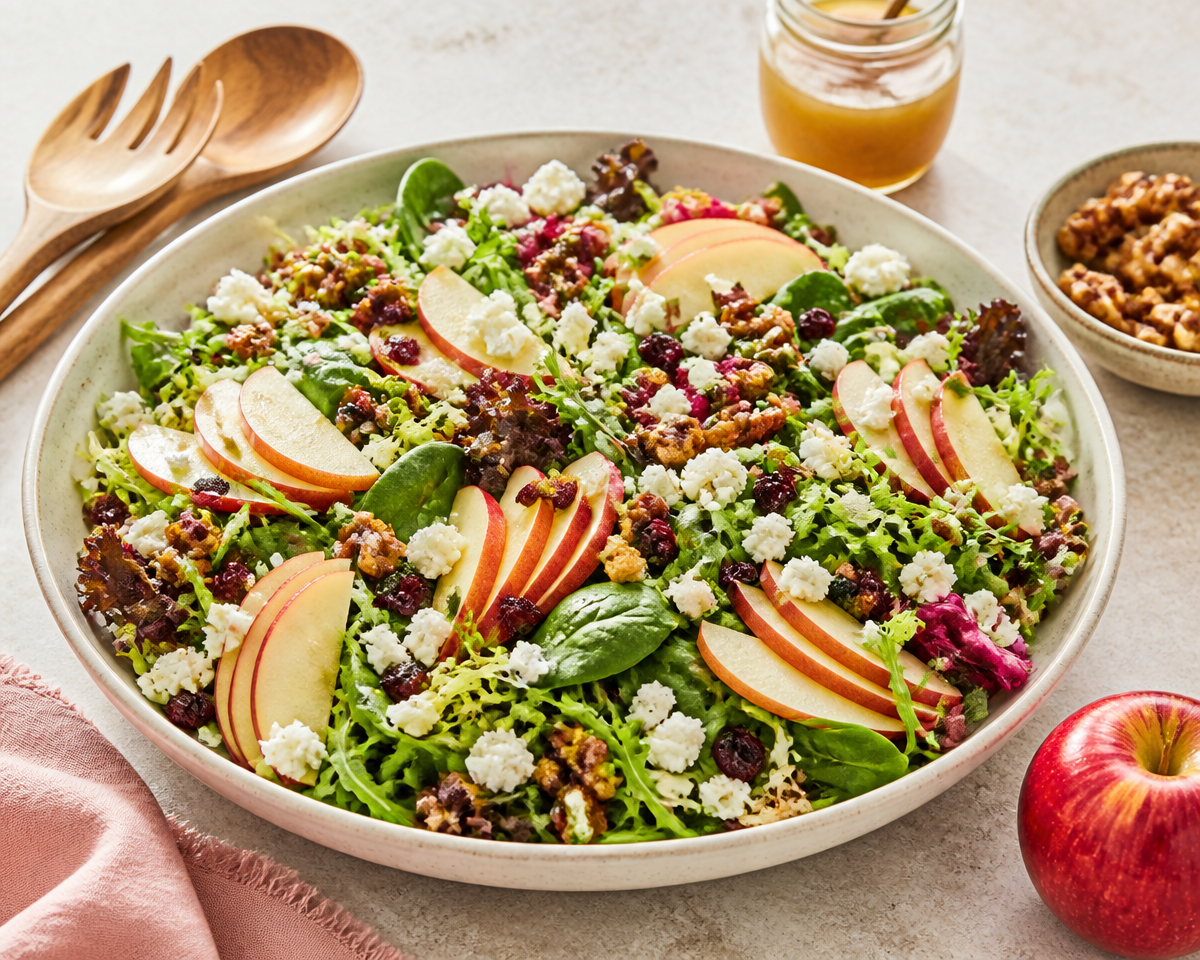 Cozy Up with a Warm Apple Walnut Fall Salad Delight