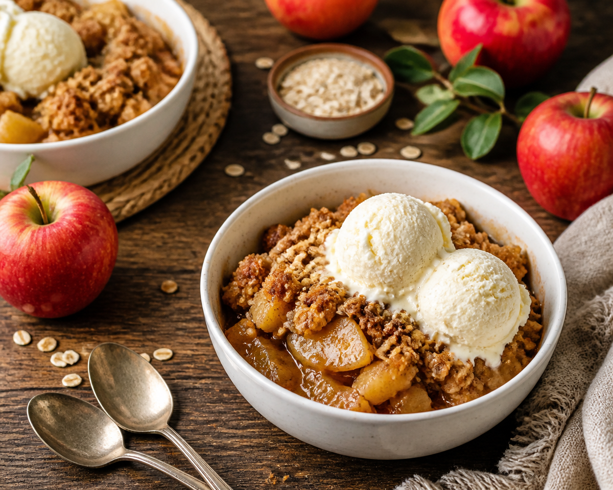 Skillet Apple Crisp for Two