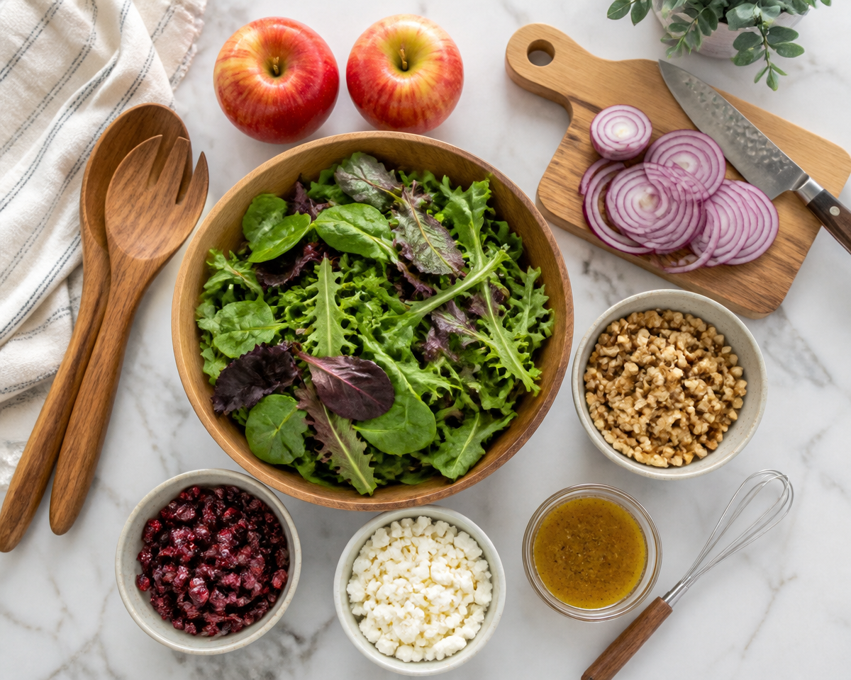 Warm Apple Walnut Fall Salad