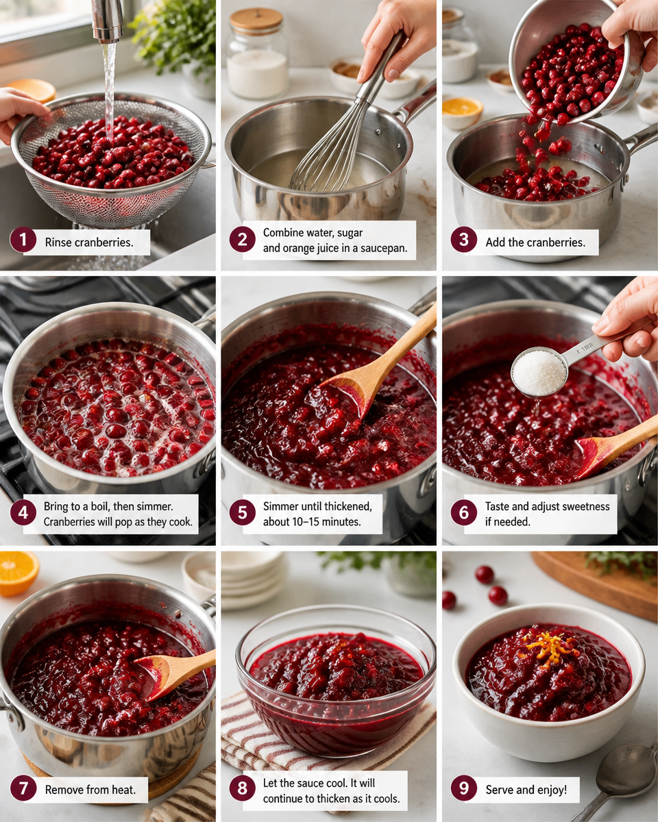 Cranberry Sauce from Scratch (Easy