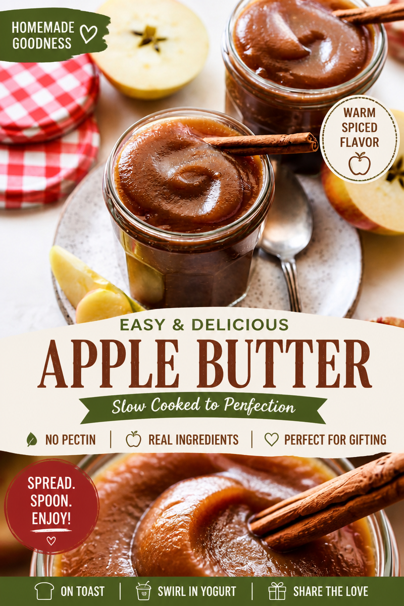Easy Homemade Apple Butter — Slow Cooker Cinnamon