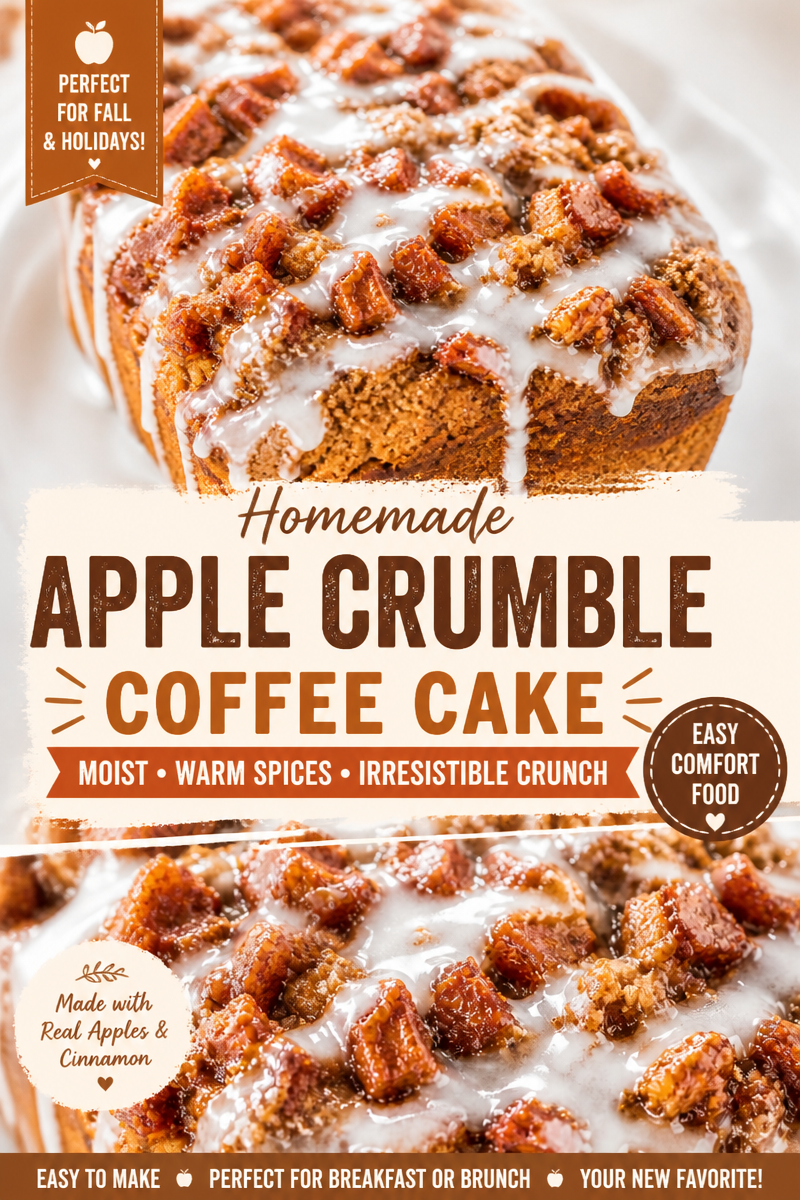 Easy Apple Fritter Bread — Cinnamon Glazed Loaf