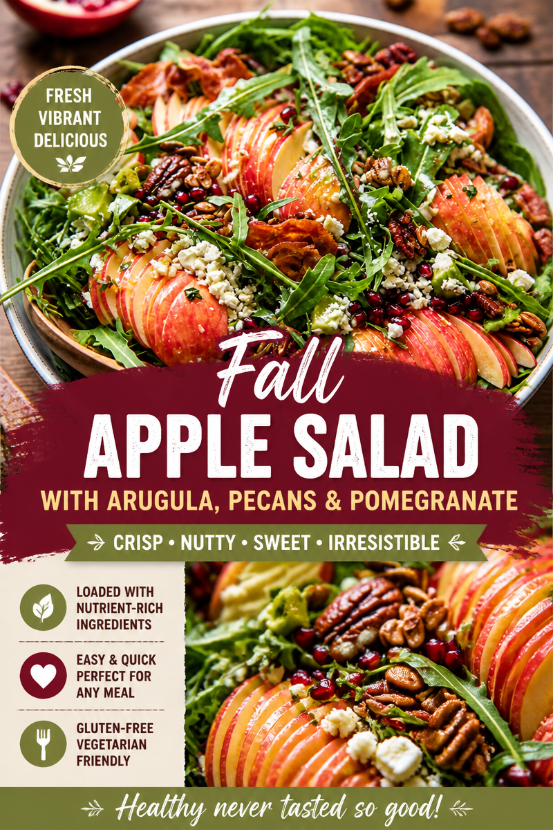 Easy Harvest Salad — Autumn Apple Candied Pecan