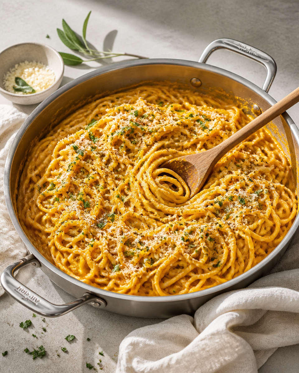 Easy Pumpkin Pasta Sauce — Creamy Fall Dinner