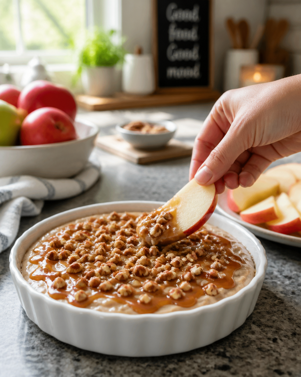 Easy Caramel Apple Dip — Cream Cheese Party