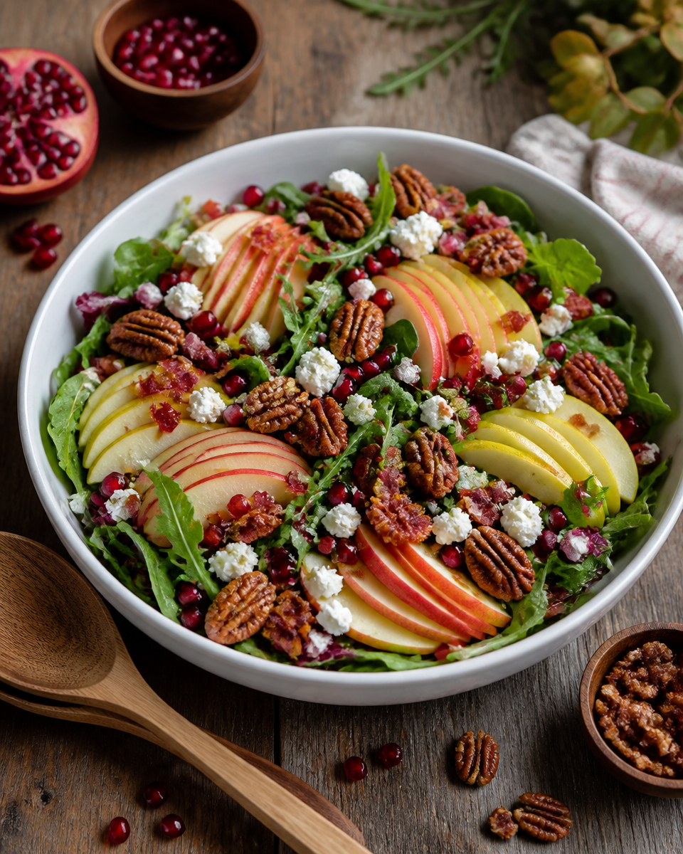 Easy Harvest Salad — Autumn Apple Candied Pecan
