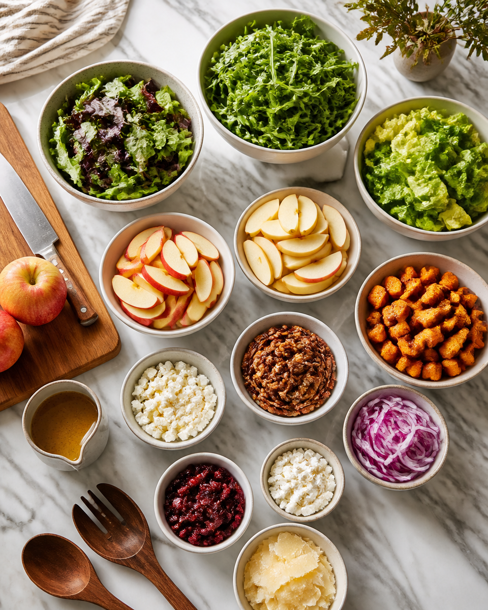 Easy Harvest Salad — Autumn Apple Candied Pecan