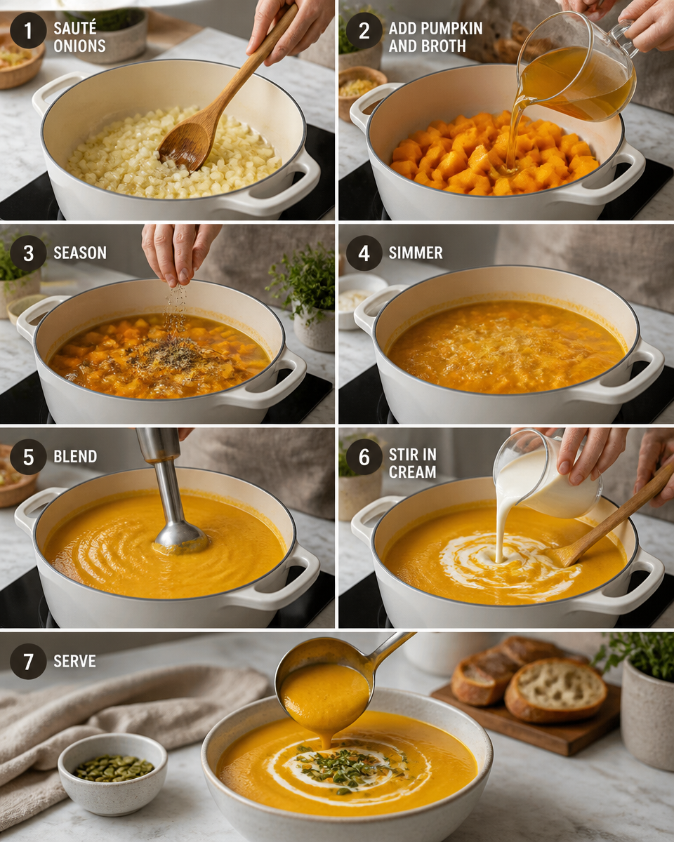 Easy Creamy Pumpkin Soup — One Pot Fall