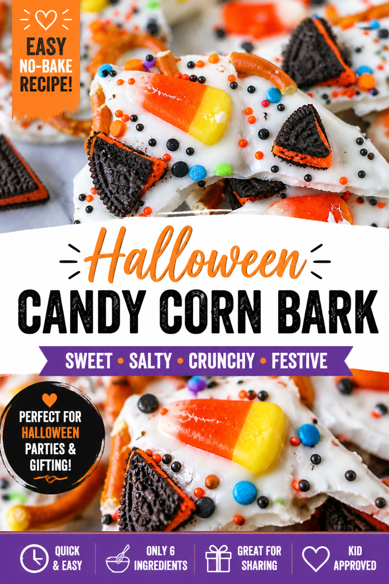 Easy Halloween Candy Bark — Spooky Mix