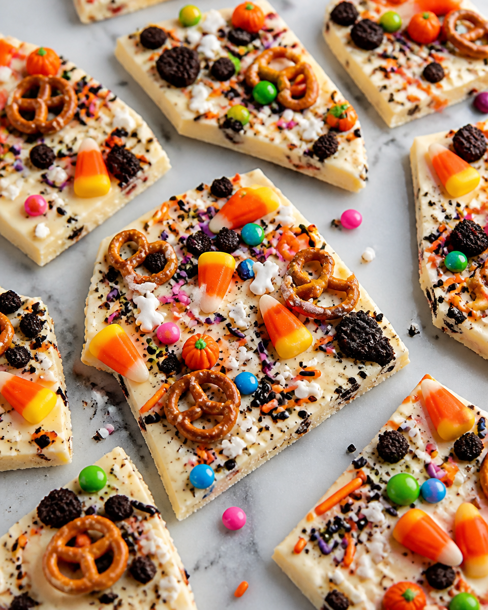 Easy Halloween Candy Bark — Spooky Mix