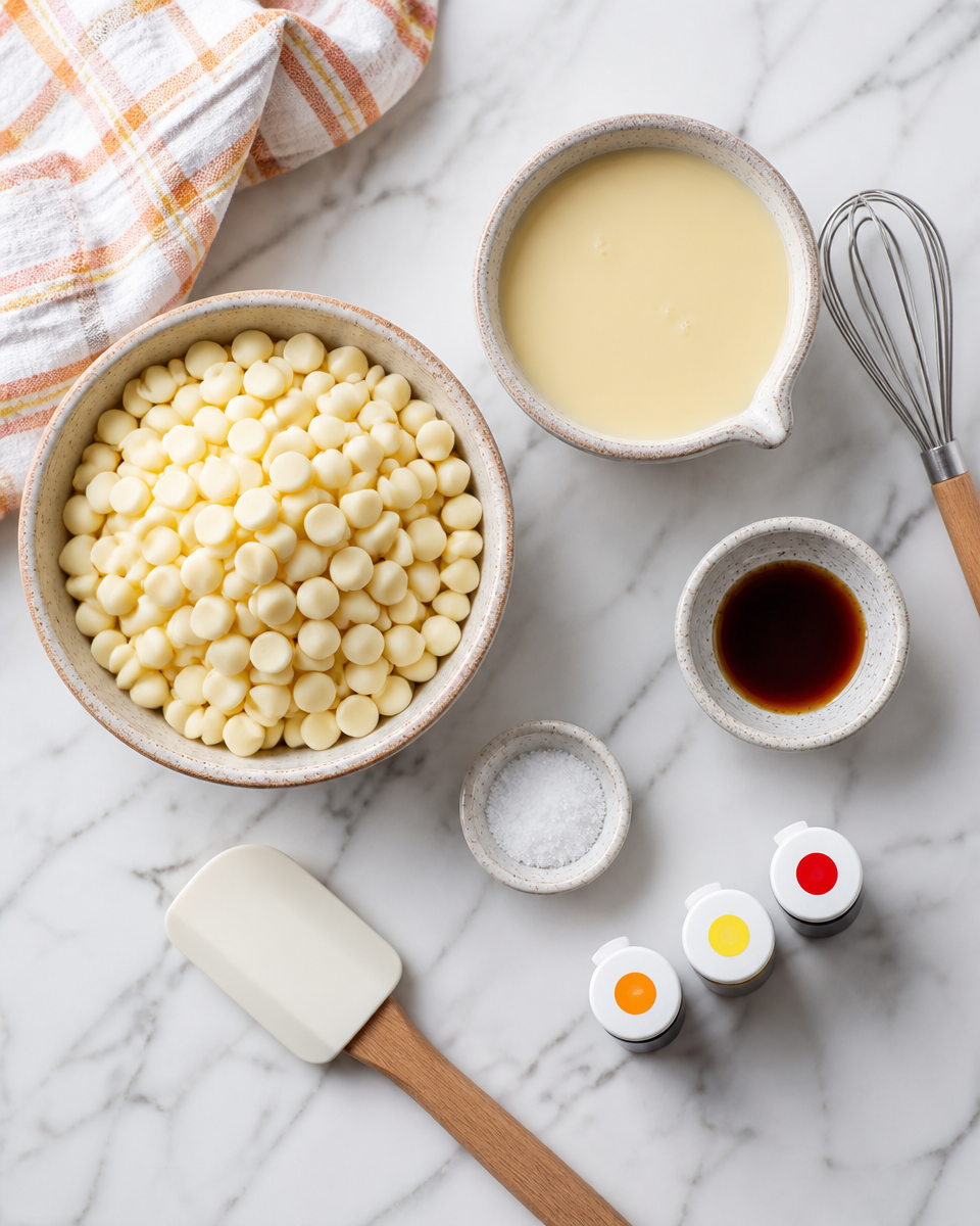 Easy Candy Corn Fudge — 3 Color Layered