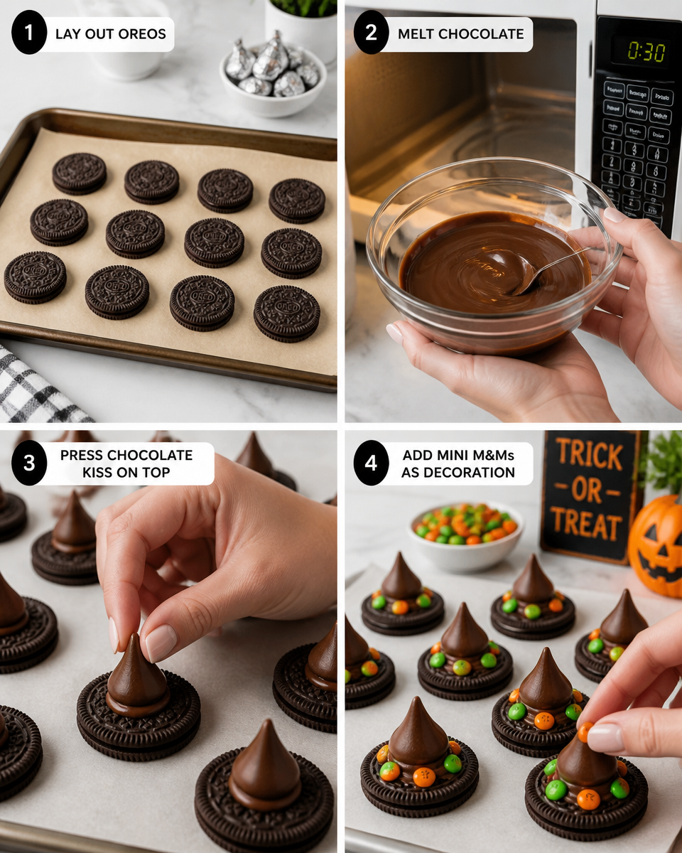 Easy Halloween Witch Hat Cookies — Oreo Point