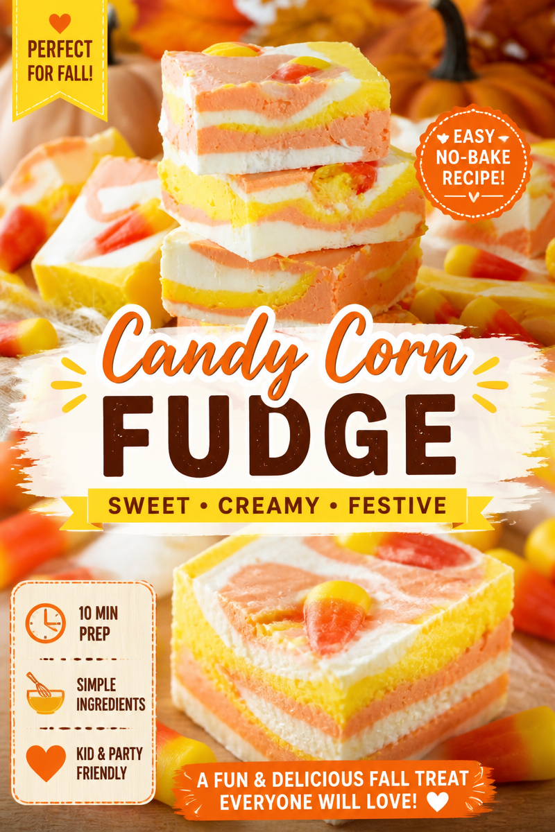 Halloween Candy Corn Fudge