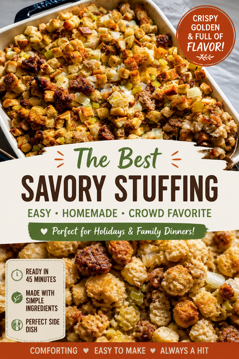Thanksgiving Stuffing with Sausage and Apple