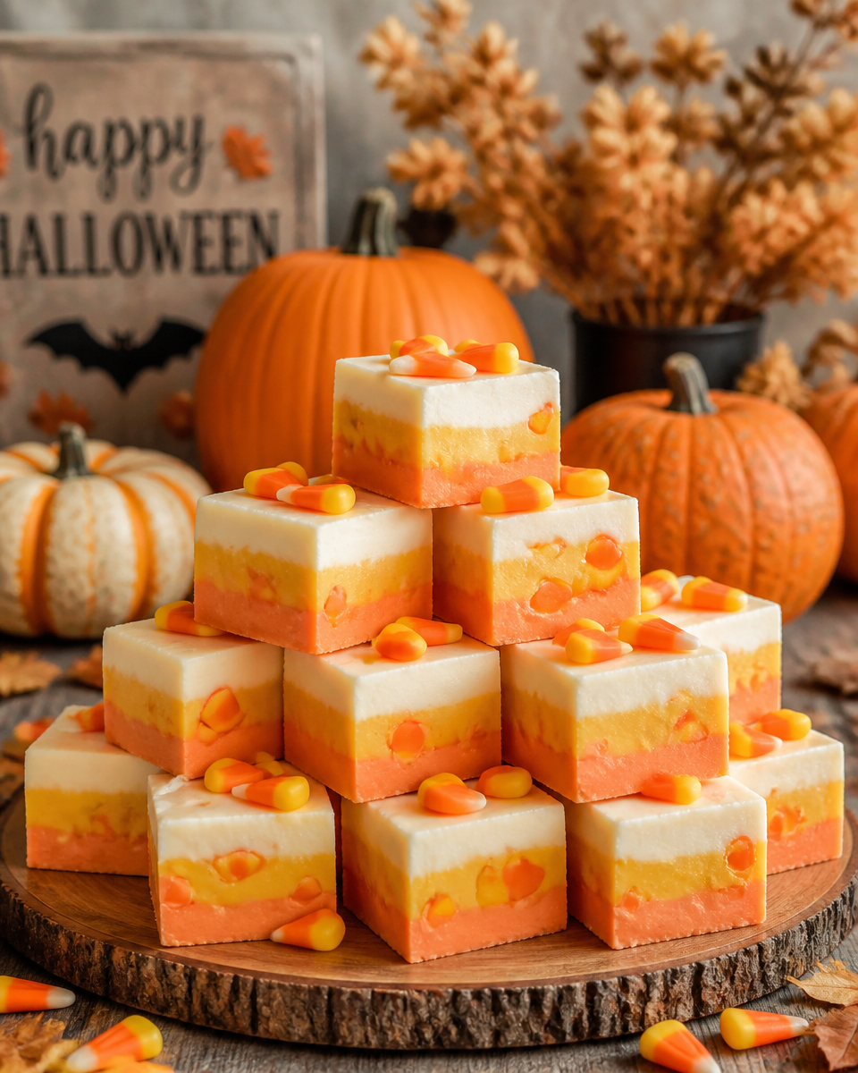 Halloween Candy Corn Fudge