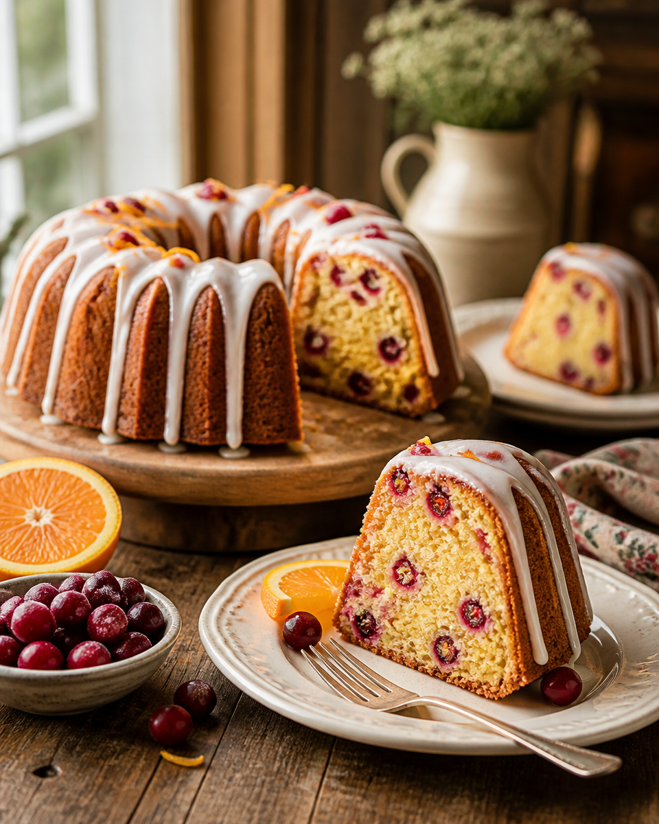 Thanksgiving Cranberry Orange Cake