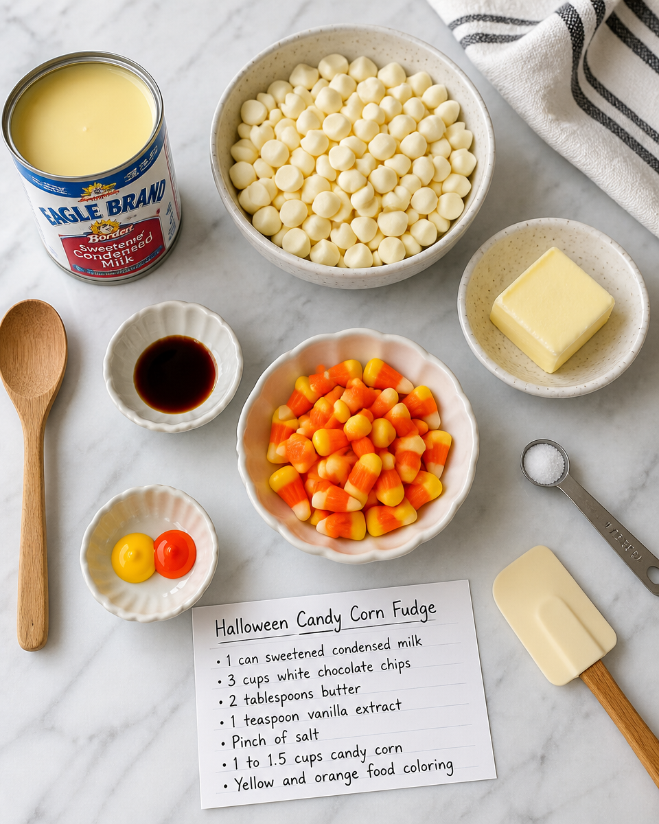 Halloween Candy Corn Fudge