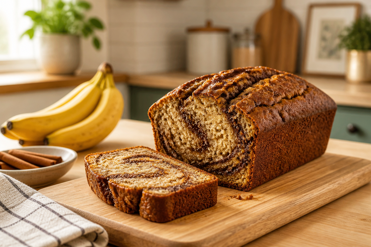 Cinnamon Swirl Banana Bread (Gluten-Free, Dairy-Free)
