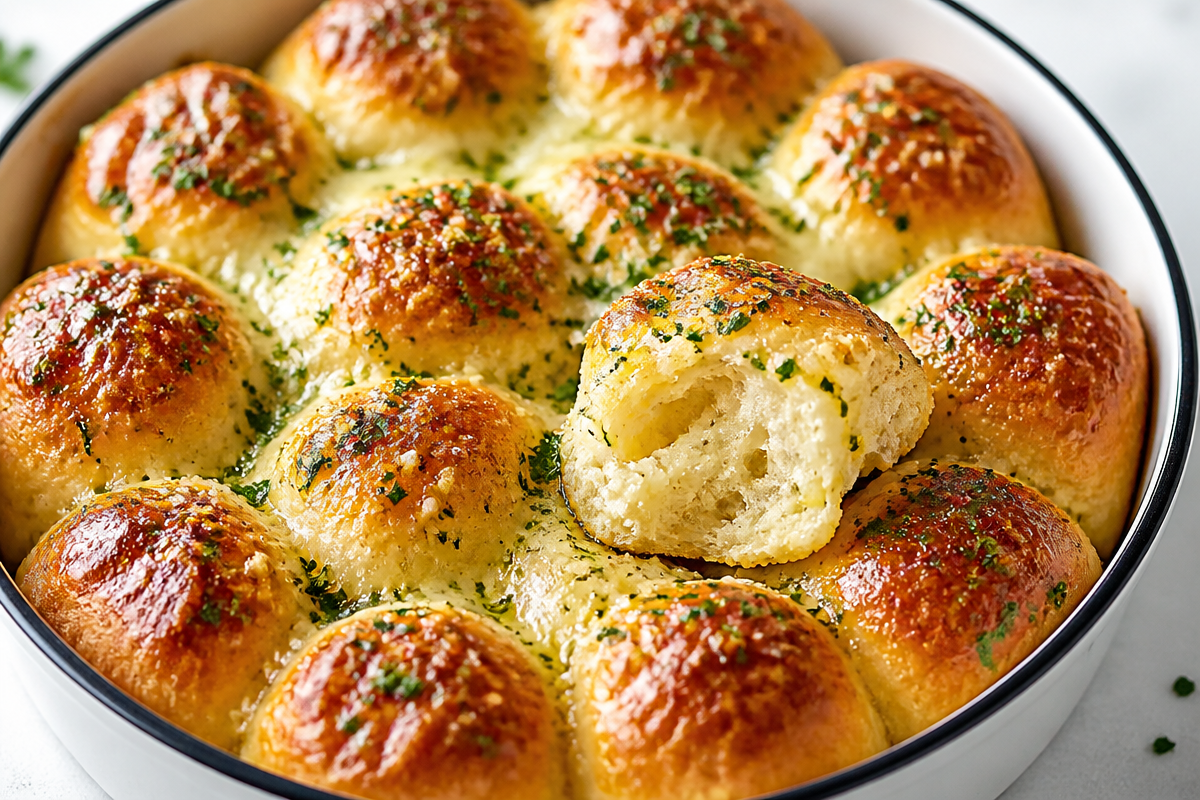 Gluten Free Cheesy Garlic Pull-Apart Rolls
