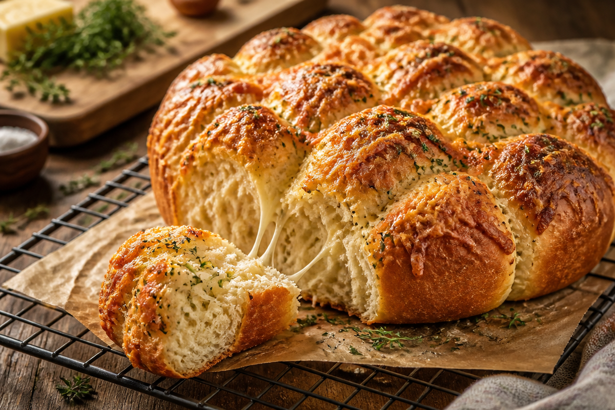 Easy Gluten Free Herb Garlic Pull Apart Bread