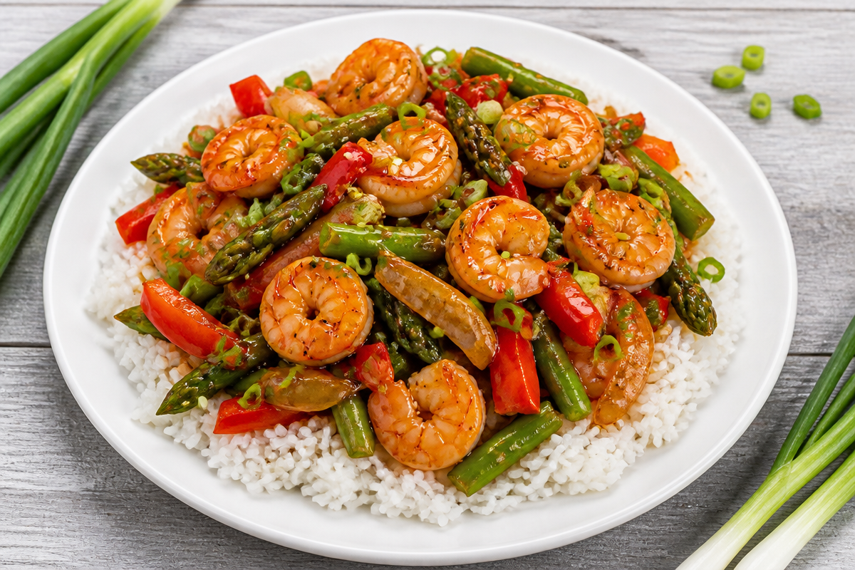 Flavorful Gluten-Free Shrimp Stir-Fry with Garlic & Ginger Bliss