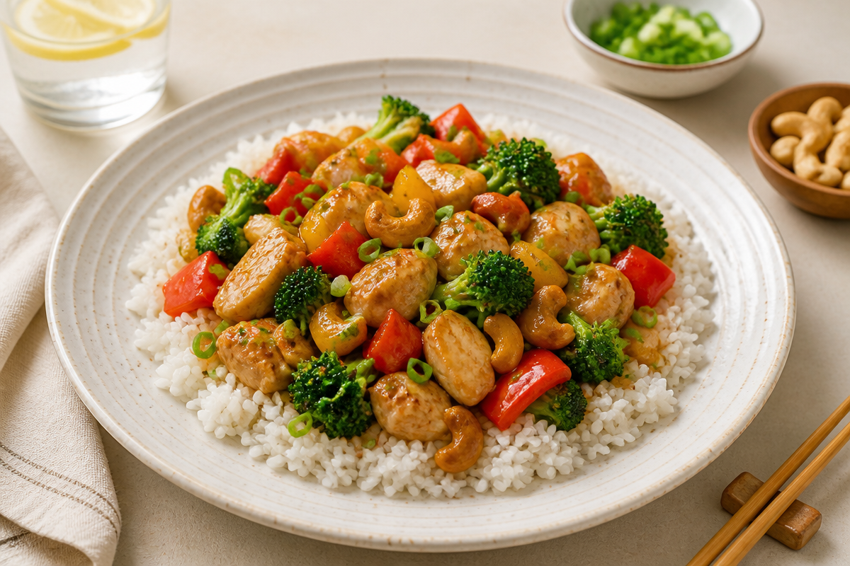 Delicious Quick Gluten-Free Chicken & Cashew Stir-Fry Recipe