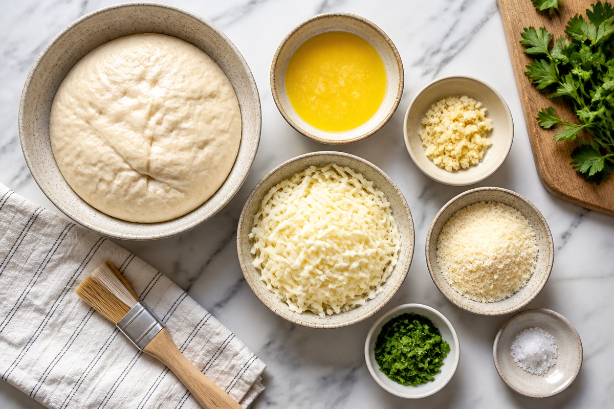 Gluten Free Cheesy Garlic Pull-Apart Rolls