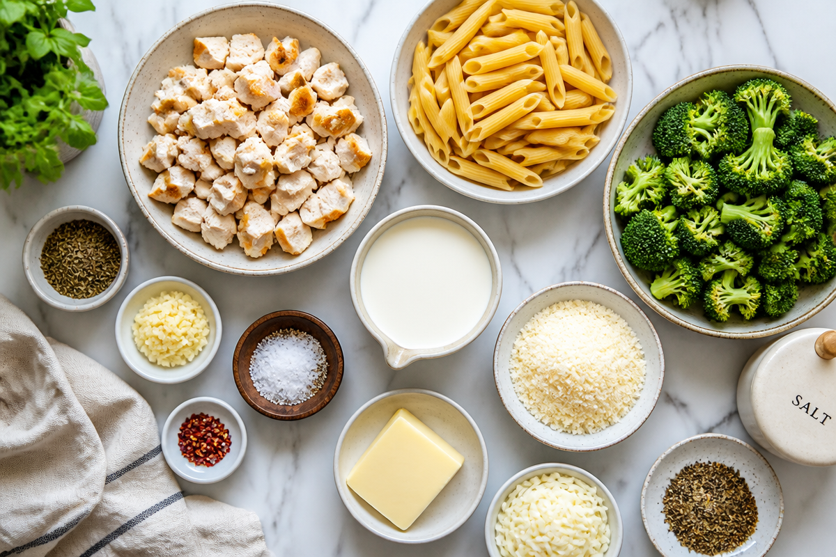 Savory Easy Gluten-Free Chicken Broccoli Alfredo Bake for Dinner!