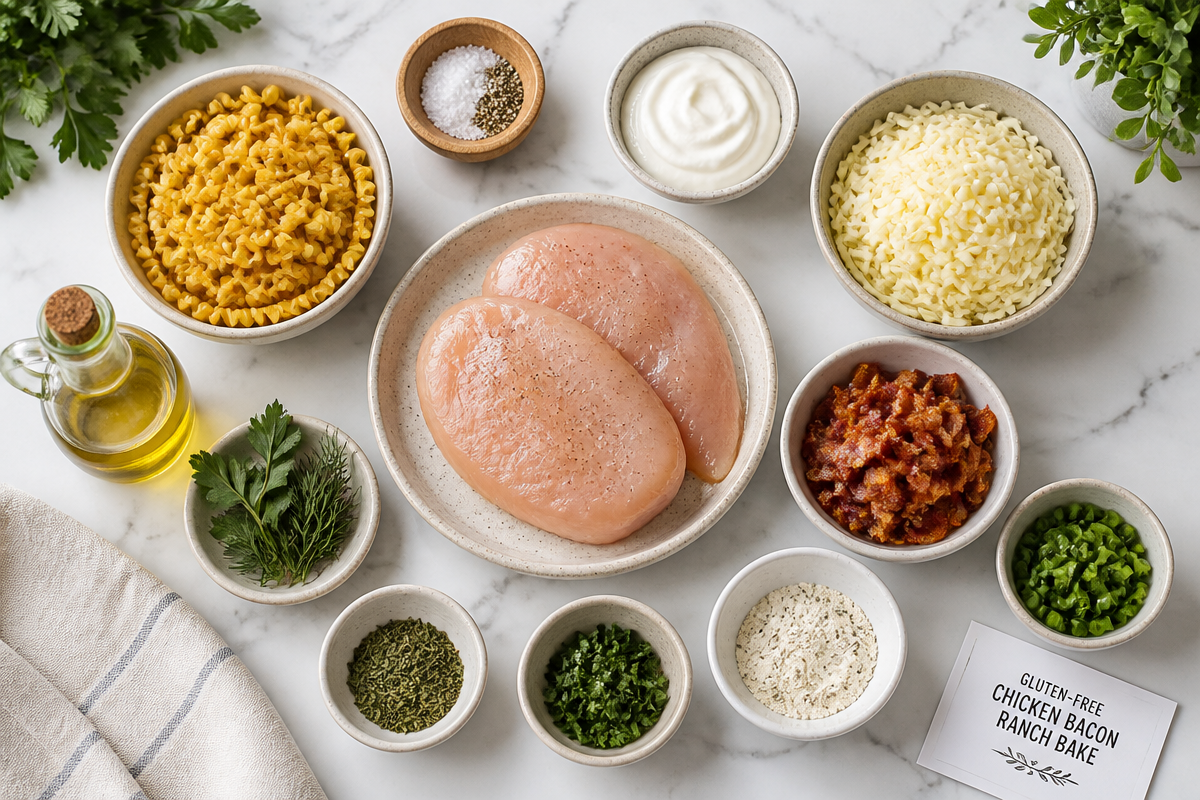 Easy Gluten-Free Chicken Bacon Ranch Bake