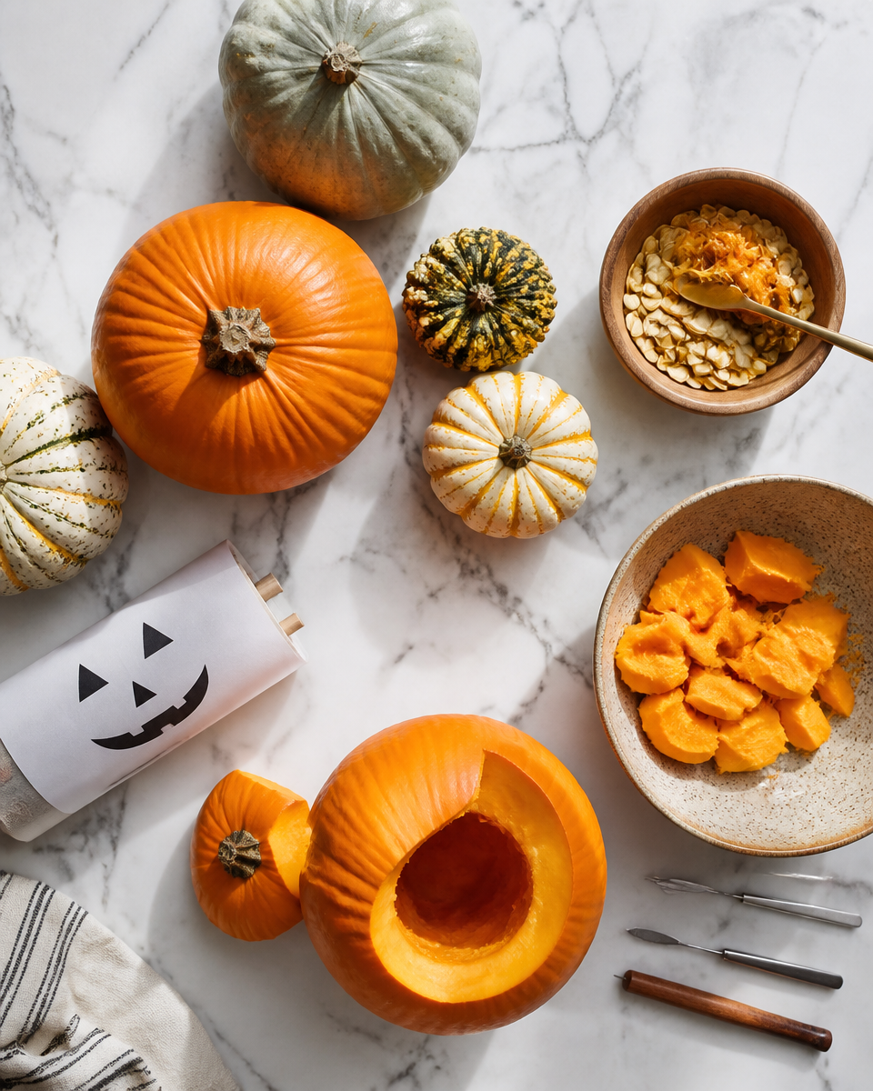Easy Pumpkin Carving Ideas — Beginner Stencil