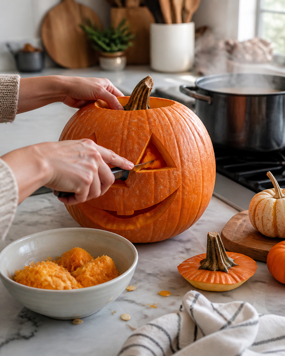 Easy Pumpkin Carving Ideas — Beginner Stencil