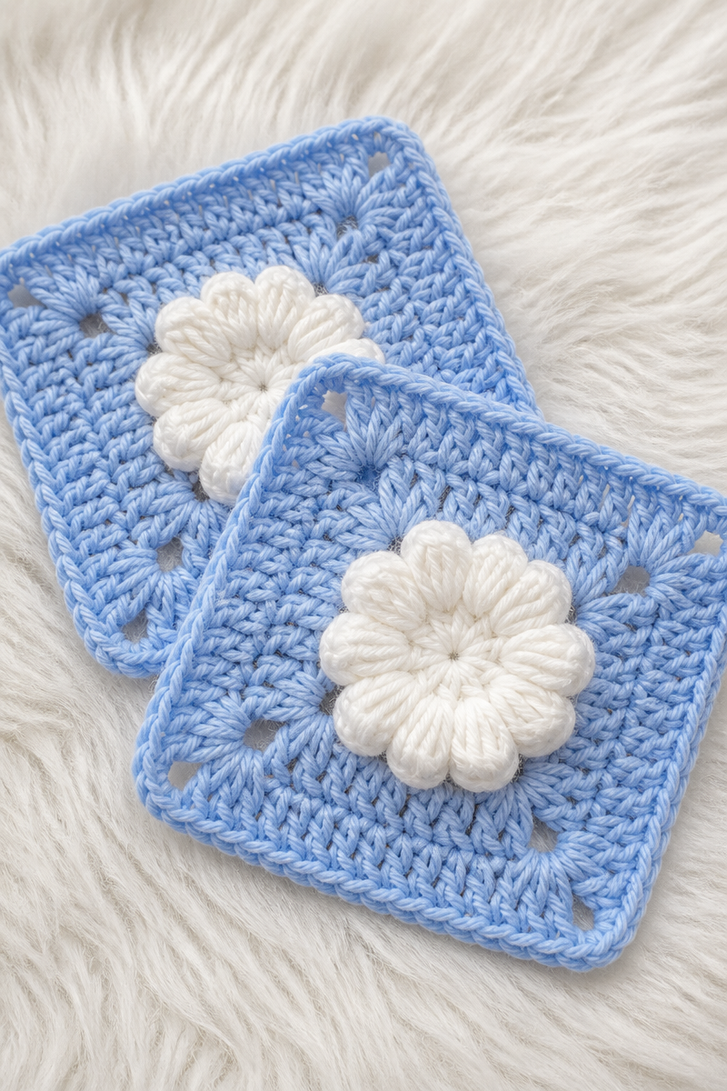 how to crochet a cloud granny square