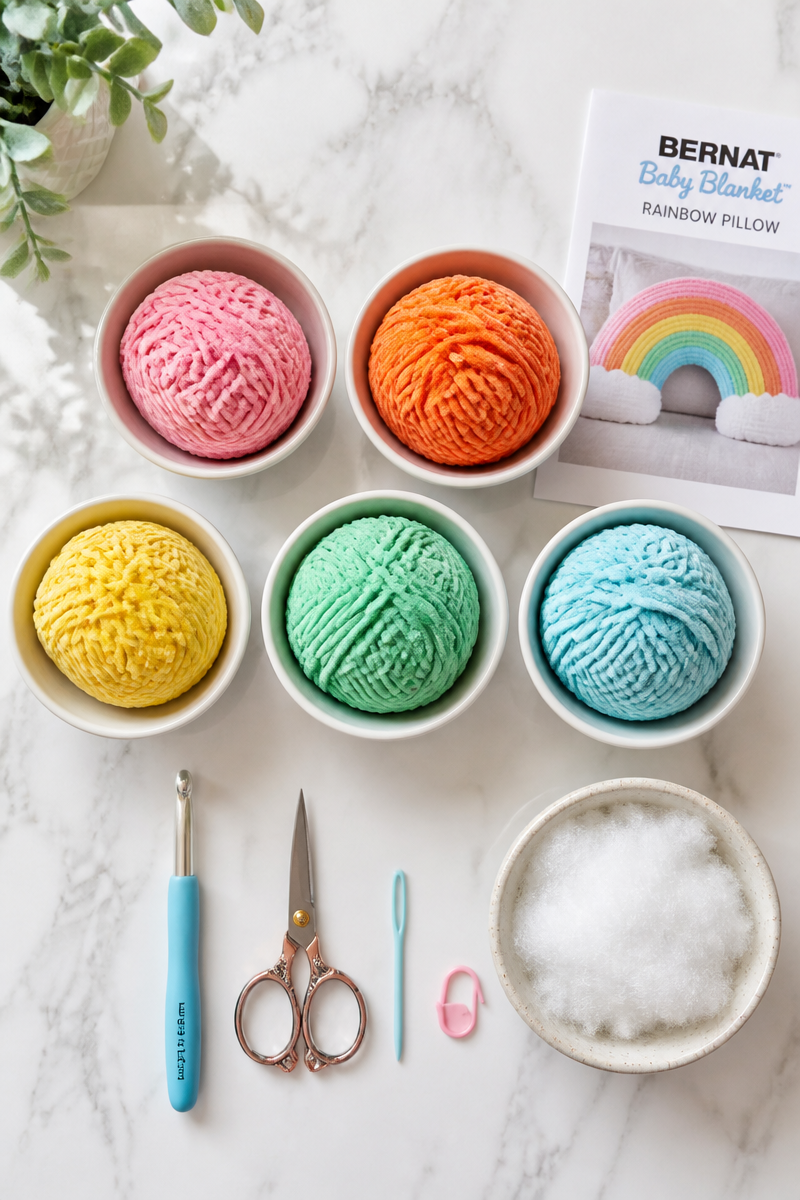 Charming Free Rainbow Pillow