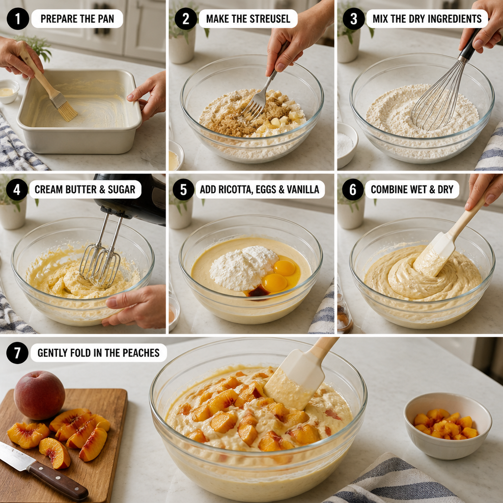 Delicious Peach Ricotta Coffee Cake for Sweet Mornings 9 Delicious Peach Ricotta Coffee Cake for Sweet Mornings