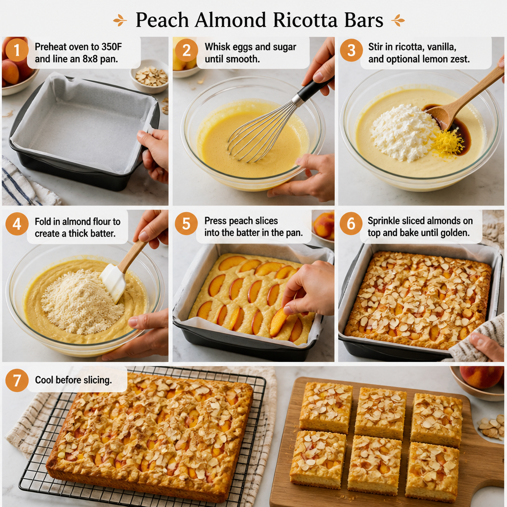 Peach Almond Ricotta Bars – A Delightful Summer Treat! 9 Peach Almond Ricotta Bars