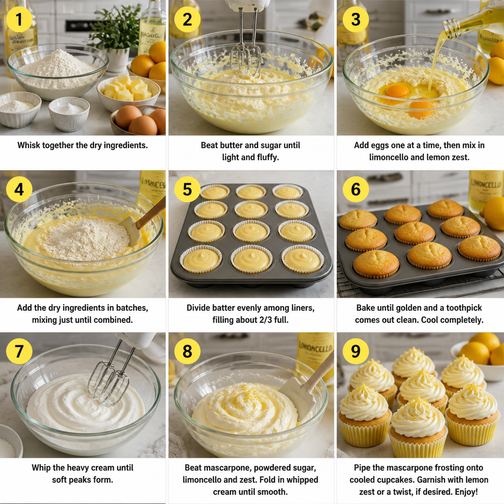 Limoncello Mascarpone Cupcakes