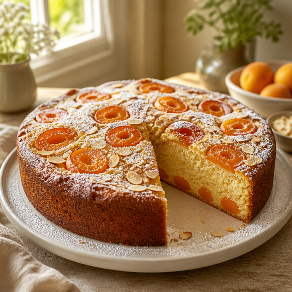 Apricot Almond Ricotta Cake