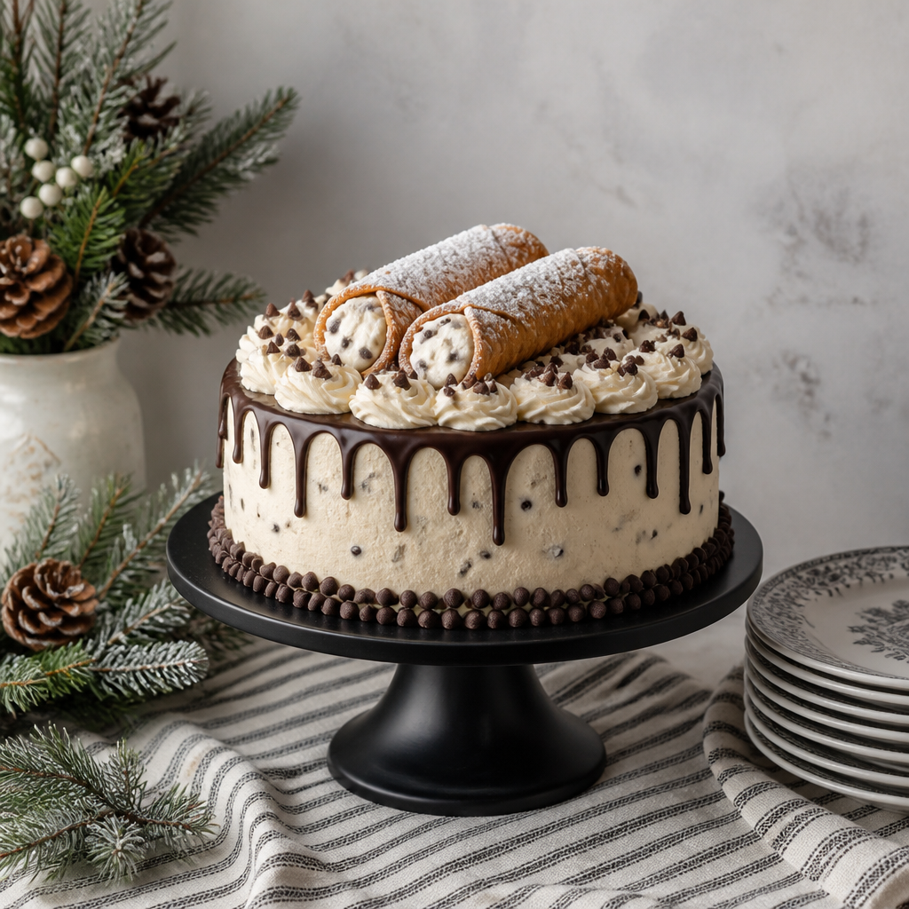 Decadent Ricotta Chocolate Chip Cannoli Cake You’ll Adore 6 Ricotta Chocolate Chip Cannoli Cake