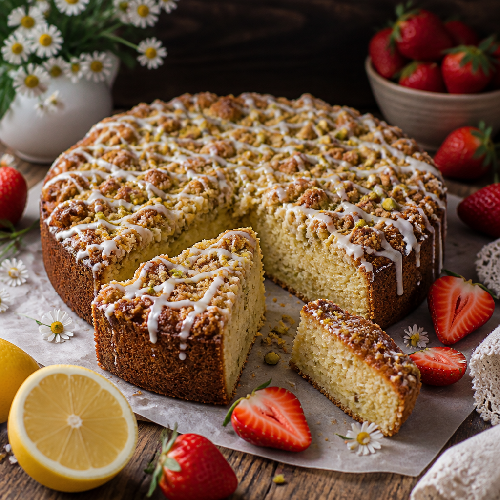 Pistachio Ricotta Crumb Cake to Delight Your Taste Buds