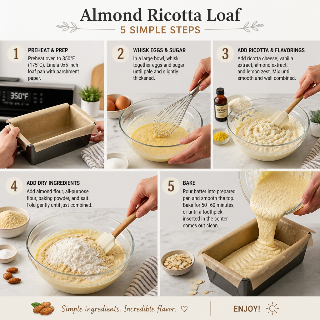 Deliciously Soft Almond Ricotta Loaf - A Slice of Heaven! 8 Deliciously Soft Almond Ricotta Loaf - A Slice of Heaven!